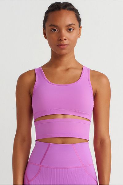 COMEUP Crop Top with Inserts and Pads Orchid Pink