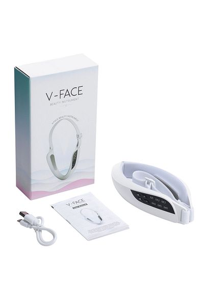 Choice White V-Shaped Face Lifting Beauty Device 6 Modes Double Chin Remove EMS Face Slimming Massage Firmi