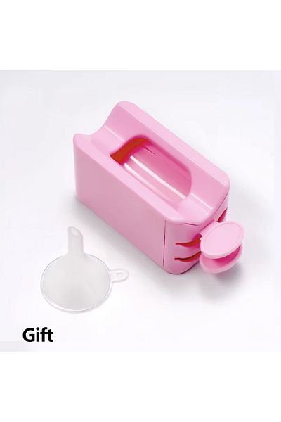Choice Pink YIKOOLIN Dip Powder Recycling Tray with Scoop Nail Dip Container Portable Dipping Powder with N