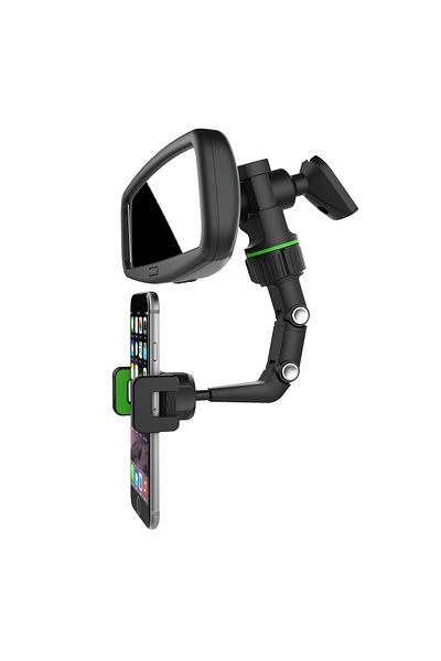 Hurtel Suport smartphone pentru oglinda retrovizoare, negru și verde
