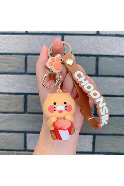 Choice 6 cm Red Choonsik Keychains Have Become A Hit In South Korea Kuka Silicone Figurines Car Key Chains