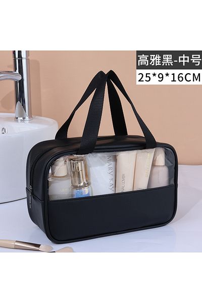 Choice black M Portable Travel cosmetic bag Women Transparent Makeup Bag Large-Capacity Bath Wash Bags Mult