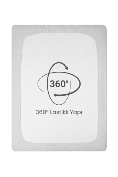 Roosac Certified Organic Cotton Fitted Sheet Silver L Single - Double L Knitted Combed Cotton