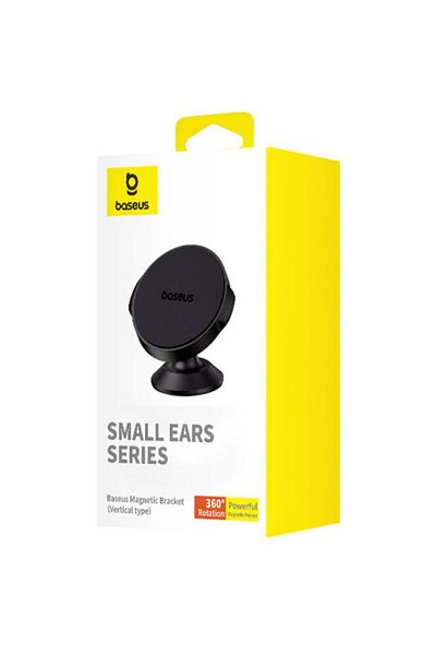 Baseus Suport magnetic pentru telefon cu urechi mici, negru, pentru mașină