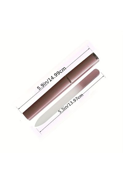 Choice Rose Gold Crystal Glass Nail File Colorful Manicure File Medium Manicure Polishing File Abs Tube