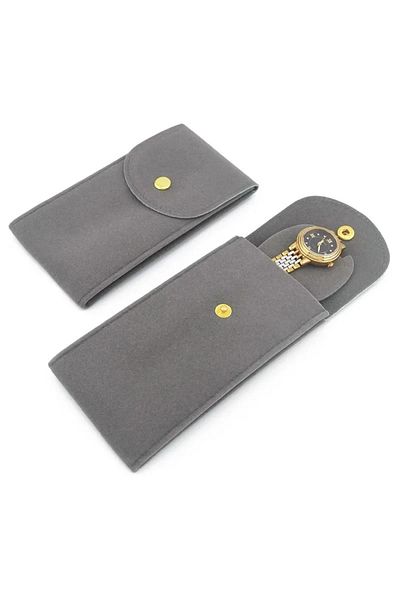 Choice DH Watch Bag Blue and Black Flannelette Gift Bag Travel Storage Case Durable Portable Watch Dust Pr