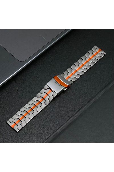 Choice Huawei GT3 3Pro 46mm Titanium Orange Titanium Metal Strap For Huawei Watch GT 5 Pro 46mm Luxury 22mm