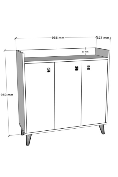 FurnatureDesign Milan Kahve Köşesi Mutfak Dolabı Çok Amaçlı Kiler Erzak Dolabı