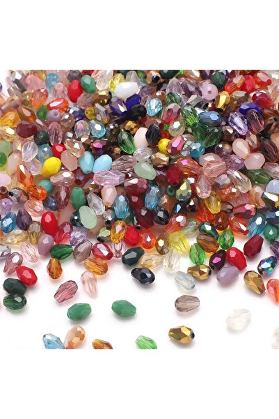 Choice4 4x6mm 100pcs Mixed Colors Tear Drop Mixed Color Faceted Crystal Glass...