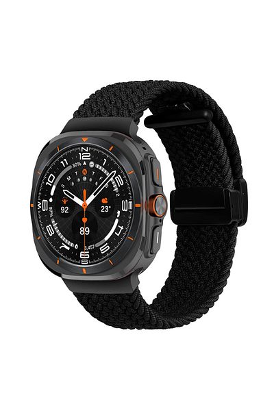 Choice Galaxy 7 Ultra 47mm black For Samsung Galaxy Watch Ultra Strap 47mm Accessories Magnetic Braided Nyl