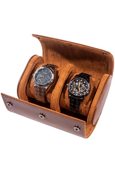 Choice Brown 2 Slot 1/2/3 Watch Travel Case -Classic Leather Watch Case With Perfect Texture.Mens Watch Ca