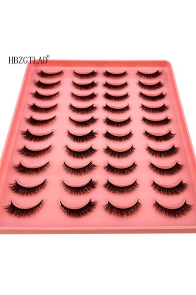 Choice1 FT04 مزيج 20 زوجًا من الرموش ثلاثية الأبعاد من فرو المنك الناعم والنا...