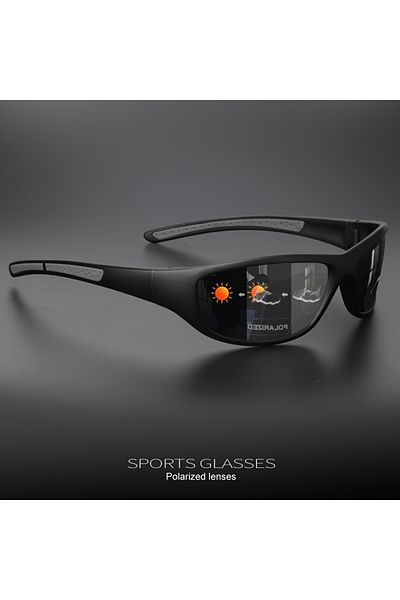 Choice C2 1/3PCS Polarized Sports Sunglasses Set High-Quality Photochromic Wraparound Lenses for Cycling Fi