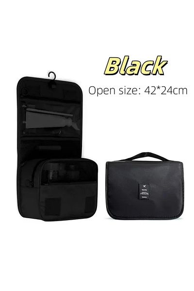 Choice black High Quality Travel Makeup Bag Waterproof Toiletries Organizer Women Neceser Bathroom Hook Wa