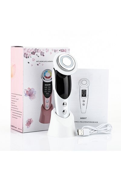 Choice white 7 in 1 Face Lifting Device EMS LED Light Therapy Skin Rejuvenation Anti Aging Wrinkle Removal