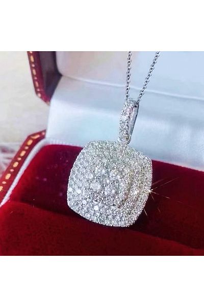 Choice 42cm 5cm XL395 Huitan Hot Full Bling Iced Out Pendant Necklace for Women Shiny Cubic Zirconia Delica