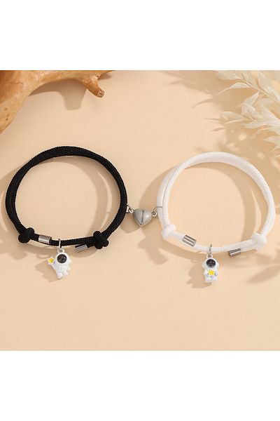 Choice black 16cm WZB867 Luminous Heart Projection Astronaut Couple Bracelet 2 Say I Love You in 100 langua
