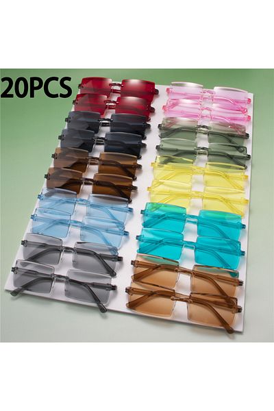 Choice 20PCS 20PCS Retro Sunglasses Women Brand Designer Fashion Rimless Gradient Sun Glasses Shades Cuttin