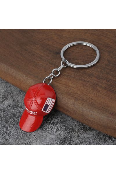 Choice Red Red Hat Trump Keychain Freedom MAKE AMERICA RGEAT AGAIN Key Ring Fashion Nation Key Holder For M