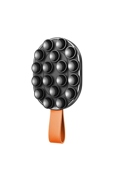Joyroom Uchwyt magnetyczny na telefon 4.7-7'' z przyssawkami na szybę lustro - czarno-pomarańczowy