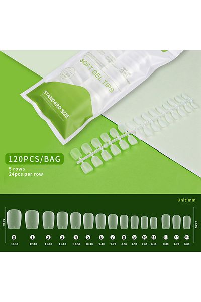 Choice 120pcs 03 120pcs/bag Ballet False Nail Fully Transparent Acrylic Nails Set Press on Nails Tips Mixed