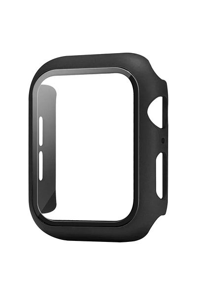 Choice Series 4654 SE 44MM Black 02 Tempered Glass+Cover For Apple Watch 10 42mm 46mm Matte Hard PC bumper