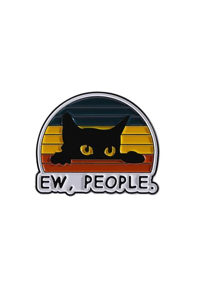 Choice Style 10 Cartoon Black Cat Enamel Pins PEW PEW MADAFAKAS Big Eyes Kitten Cute Animal Brooches Lapel