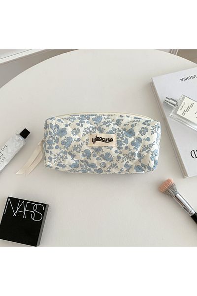 Choice only small 3pcs Cotton Flower Women Cosmetic Bag Fabric Storage Bags Big Capacity Travel Organzier P