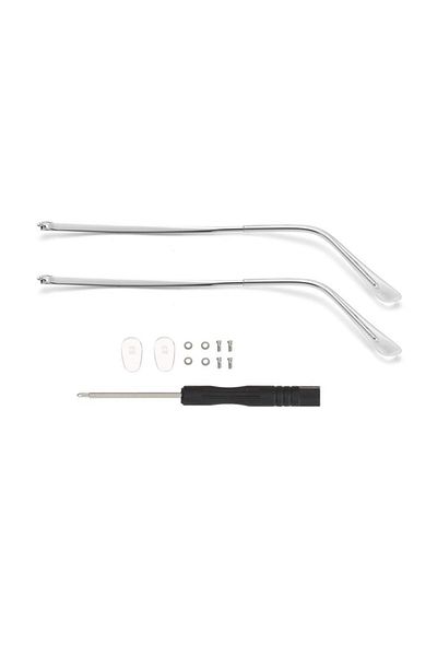 Choice silver 1 Pair Transparent Foot Cover Glasses Arm Replacement Leg Sunglasses Eyeglasses Replacement M