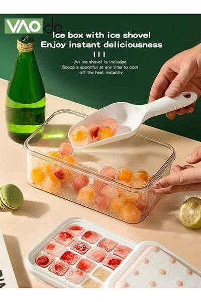 VAODO Double Layer Ice Cube Mold Ice Box Food Grade Silica Gel Ice Cubes And Deliver Ice Cube Shovels