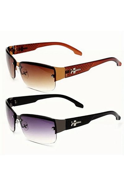 Choice other P2 2PCS Fashion Oversized Sunglasses Women Plastic Female Big Frame Gradient Sun Glasses UV400