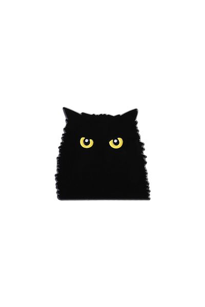 Choice Style 3 Cartoon Black Cat Enamel Pins PEW PEW MADAFAKAS Big Eyes Kitten Cute Animal Brooches Lapel