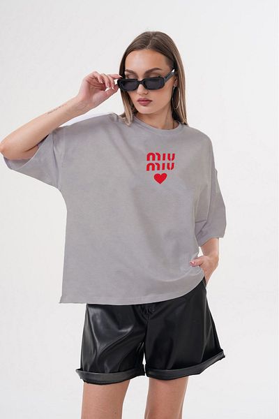 JANSO GROUP -Women's Cotton Printed A04 Short Sleeve Tshirt Oversize Large Size