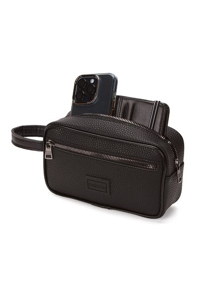 Newish Polo Мъжка кожена чанта и портфейл с механизъм, козметика за бръснене, грижа за всеки ден, new269 - Черен