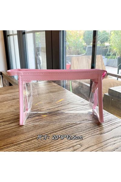 Choice Pink 1PC Large Capacity Waterproof Cosmetic Bag Clear Summer Storage Makeup Organizer Bags Supplies