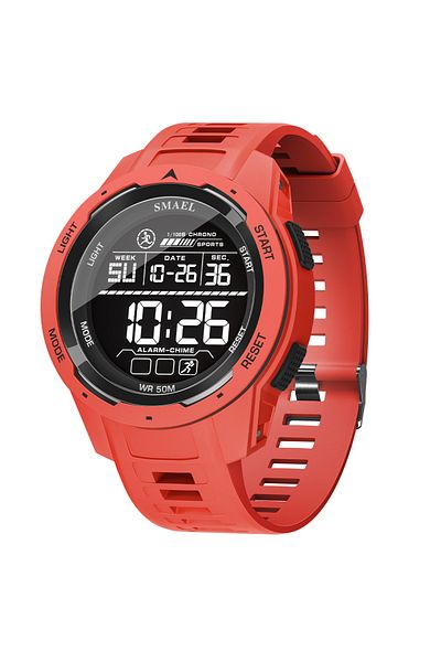 Choice RED SMAEL 8105 Digital Watches Sports LED Wristwatches Men's 50m Waterproof Watch Digital Light Stop