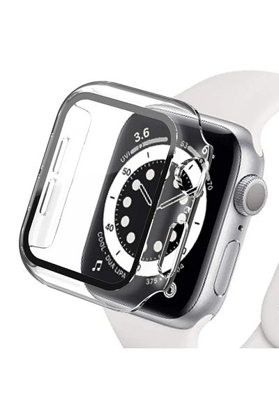 Choice Series 4654 SE 44MM Transparent 19 Tempered Glass+cover For Apple Watch Case 9 8 41mm 45mm 42mm 38mm