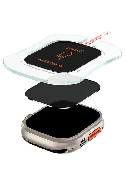 Choice 3PCS Series Ultra 49mm Privacy Tempered Glass Screen Protector for Apple Watch Ultra HD Clear Film A