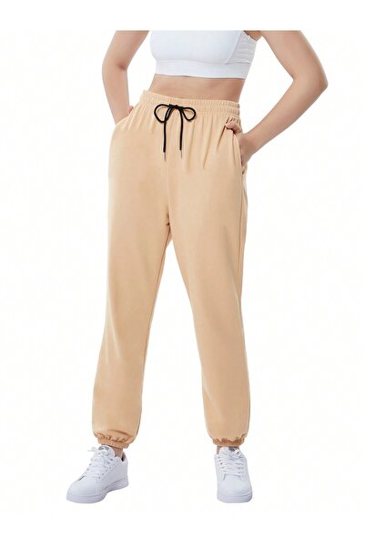 Lider Leather Pantaloni de trening pentru femei cu manșete elastice