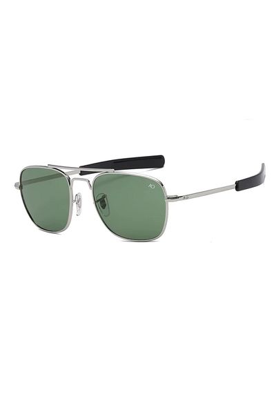 Choice As Show Silver Green Fashion American Army Military Optical AO Pilot Sunglasses For Men Women Classi