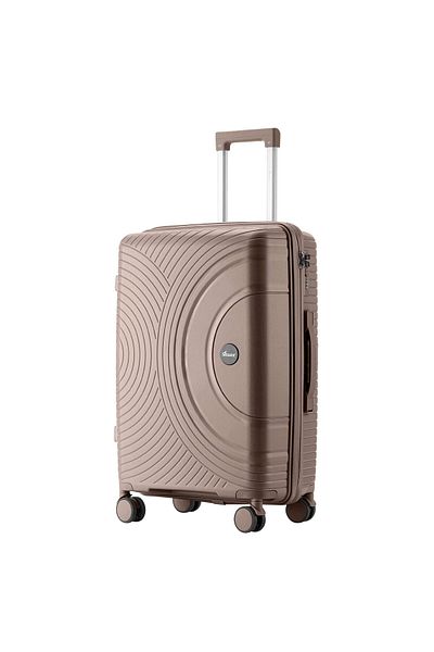 Senator Unisex Hard Case Medium Luggage Lightweight PP Fashion Trolley Luggage | 360°Degree| KH1010 Khaki