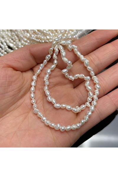 Choice 4-5mm-36cm White 3-4mm 4-5mm Irregularly Shaped Natural Freshwater Pearl Strand Beads For Jewelry Ma