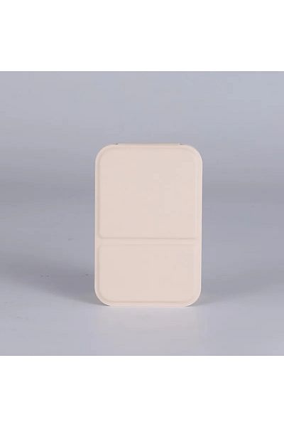 Choice White 1 Pc Desktop Makeup Mirror Solid Color PU Leather Simple Portable Handheld Makeup Mirror Folda