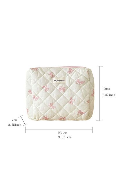 Choice Pink-Medium Bow Makeup Bag Large Capacity Portable Travel Toiletry Bag Cosmetics Storage Bag for Gir