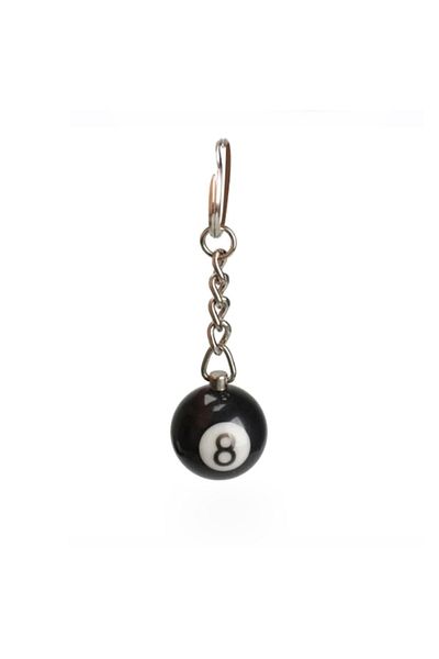 Choice black Fashion Creative Billiard Pool Keychain Table Ball Key Ring Lucky Black No.8 Key Chain 25mm Re