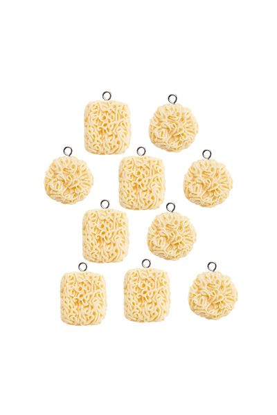 Choice 10pcs 10pcs/lot Mixed Simulation Instant Noodles Resin Charms Pendant Round Food Keychain Earrings D