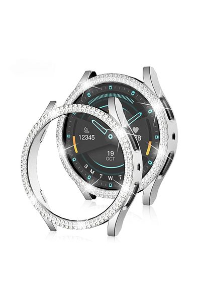 Choice Galaxy Watch7 40mm Silver Case for Samsung Galaxy Watch 4 5 6 7 40mm 44mm Protective Case Plastic ha