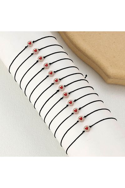 Choice Rust Red 12 Bohemian handmade dwarf simple couple bracelets