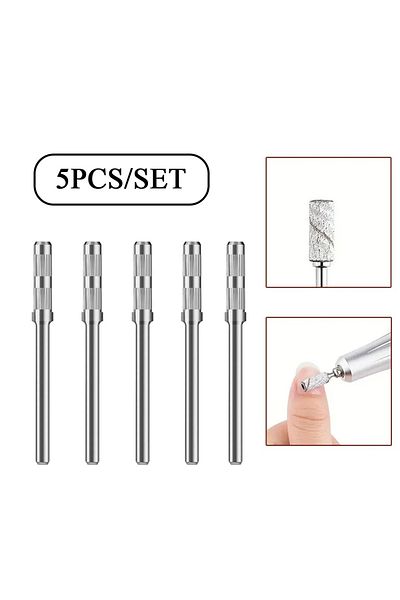 Choice 5pcs 5pcs 3mm Mandrel Bit Nail Sanding Band Bit Manicure Nail Remover Sanding Caps Cutters Tools