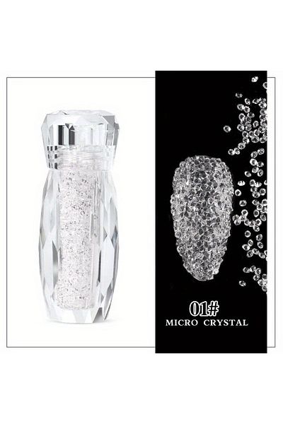 Choice 01 Glitter Caviar Nails Rhinestones Fairy Micro Crystal Beads 3D AB Crystal Nail Art Accessories DIY